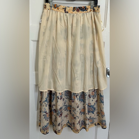 ELIE TAHARI Floral Printed Maxi Full Length Skirt Size M - Picture 3 of 6